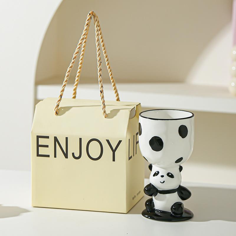Cartoon Cute Birthday Gift Hand Painted Goblet Ice Cream Creative Drink Dessert Cupcake Ceramic Cup Aromatherapy Table