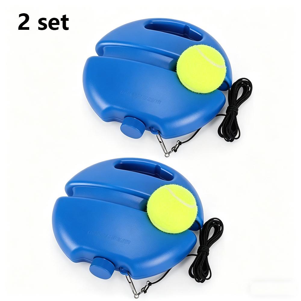 Solo Tennis Trainer Rebound Base Self-Practice Training Tool with Ball Elastic Rope for All Skill Levels for Indoor Outdoor