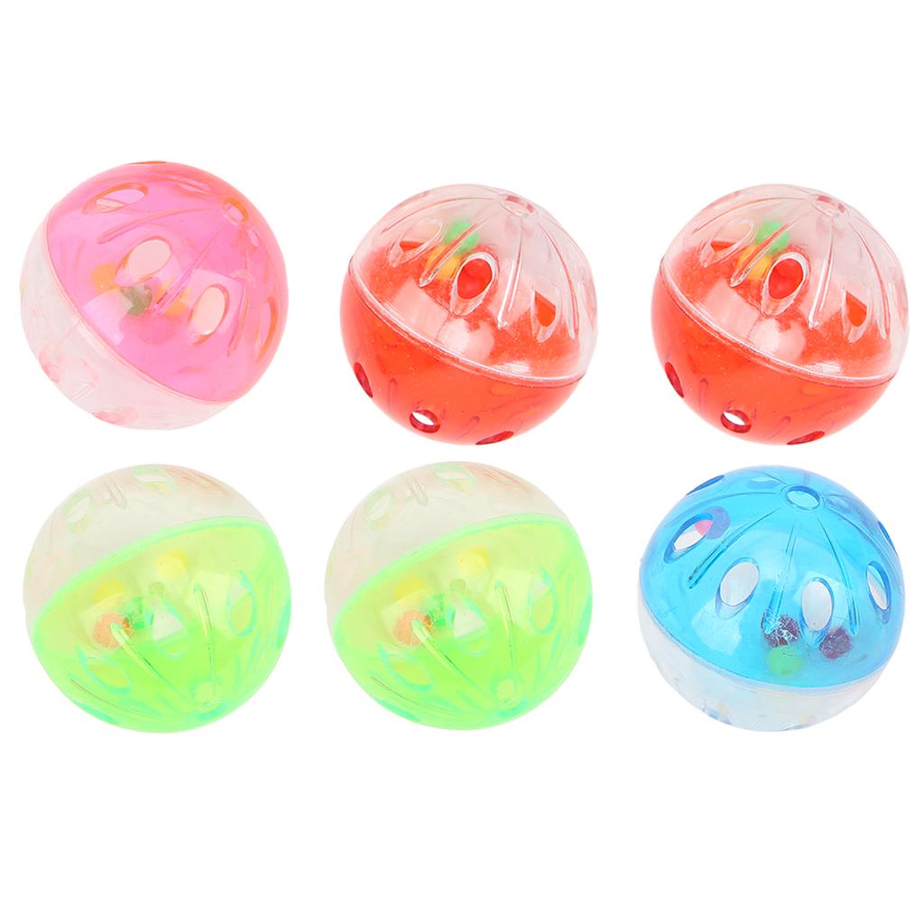 10pcs Bird Toys Ball Colorful Plastic Bird Jingle Balls Cage Accessories for Chewing Training Biting