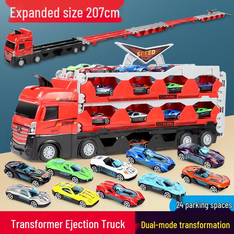 

Children s Extra Large Pull-back Alloy Truck Toy with Folding Storage