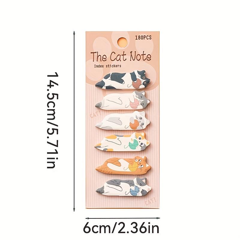 4pcs Kawaii Cat & Puppy Shaped Memo Stickers Self-Adhesive Cartoon Index Labels Sticky Notes Creative Classification Pad