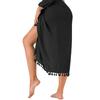 Women's Beach Vacation Sun  Tassel Wrap Skirt  Apron Skirt Midi Skirt