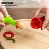2in1 Kitchen Seed Remover Pepper Chili Bell Jalapeno Corer Seed Remover Green Pepper Chilli Cutter Corer Slicer Fruit Peeler Kitchen Utensil