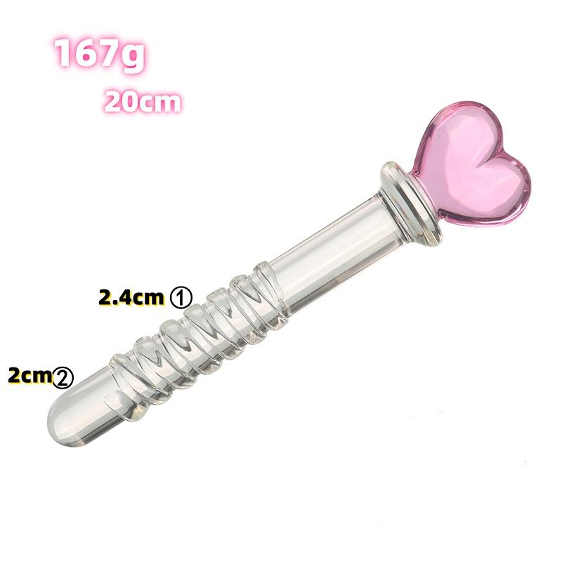 VaHppy Plugi anale din sticlă Masturbator feminin Poker Styling Margele de tragere Pelete cu filet în spirală Fete gay Jucării sexuale pentru adulți SM BDSM