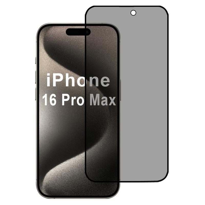 

For iPhone 16 Pro Max Privacy Screen Protector 2.5D Silk Printing Film 28 Degree Anti Spy Type A