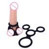 4 Rings Silicone Penis Rings Set Cock Ball Loop Slip Extra Delay Ejaculation Impotence Lock - Male Sexual Enhancement Accessory