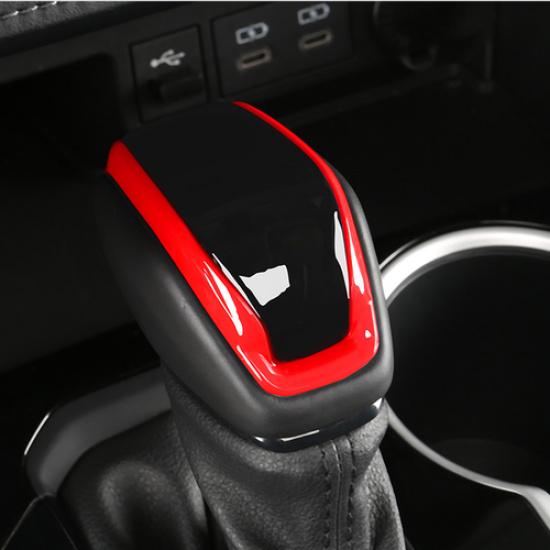 Red&black Gear Shift Knob Cover Trim 1pcs For Toyota Grand Highlander 2024 2025