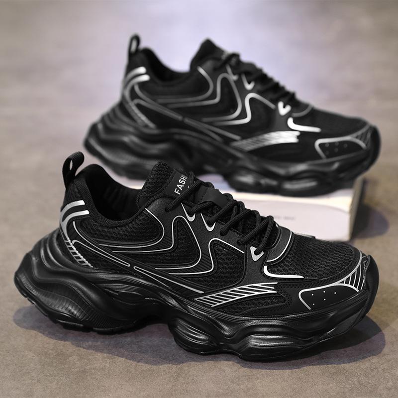 Large size running shoes men's summer new retro dad shoes breathable fashion shoes casual sports shoes men