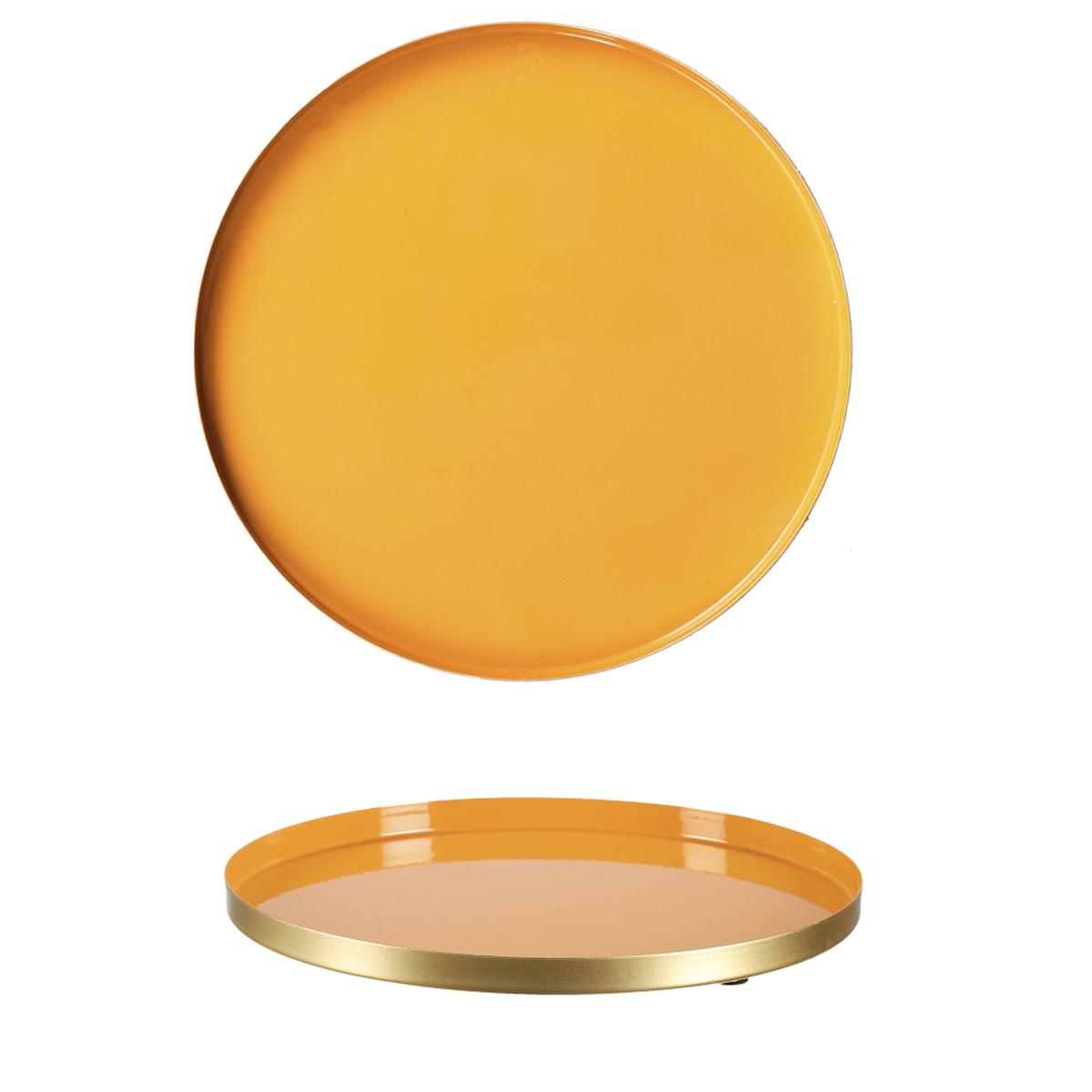 

Les Trésors De Lily [A1719] - Металлический поднос Boho золотисто-оранжевого цвета - 20 см