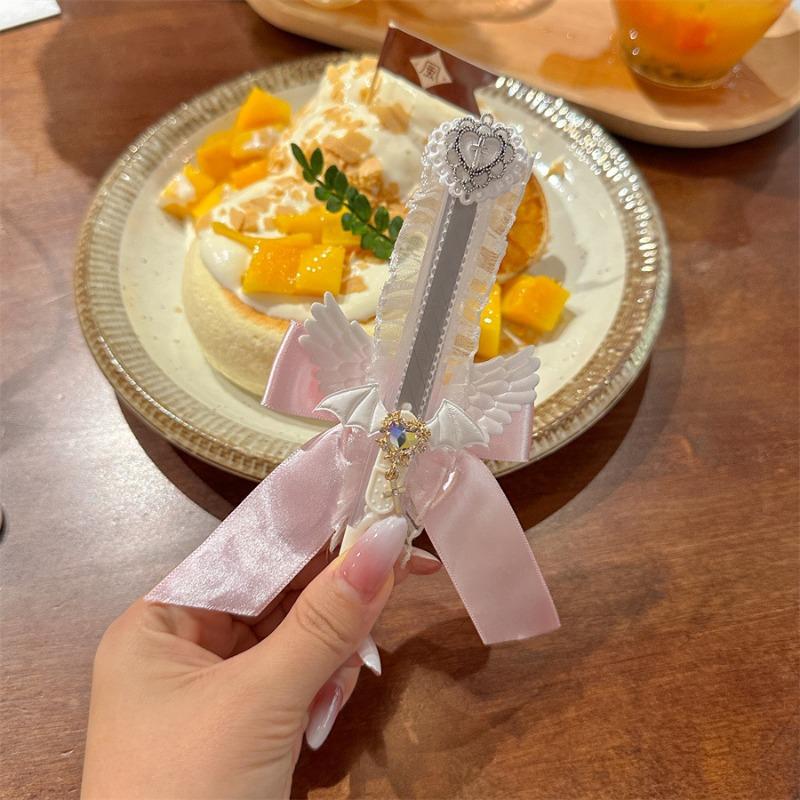 1 Piece Creative Lace Stationery Utility Knife Chic Cute Bow Ribbon Wings Letter Open Sweet Kawaii Box Cutter Student Supplies