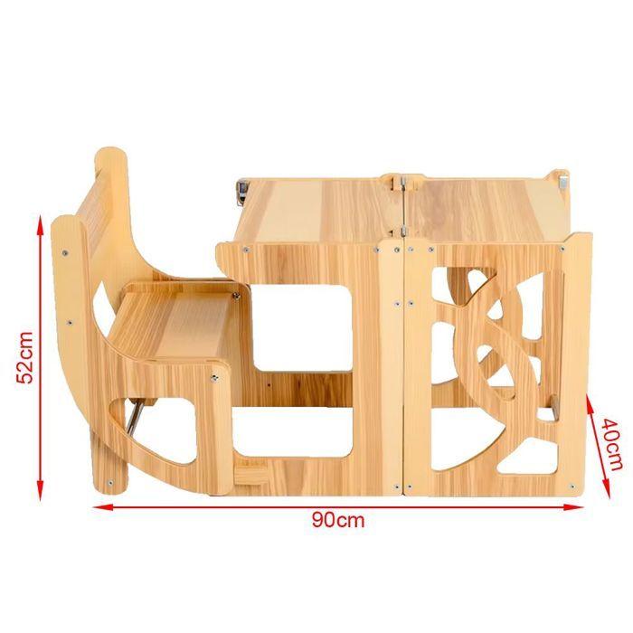 Torre de Aprendizagem Montessori Mesa Infantil LT1 Divit com Banco