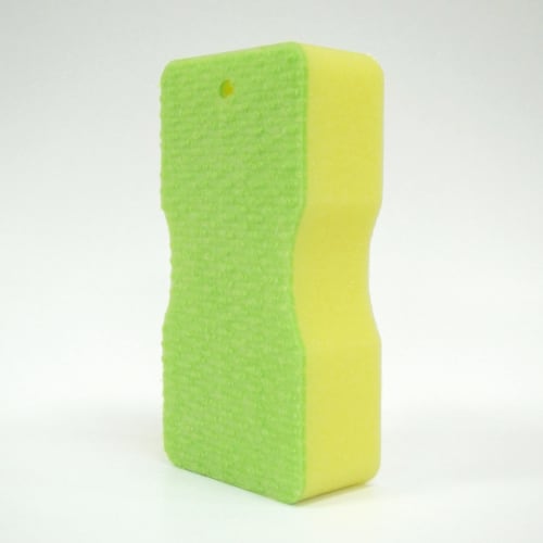 Towa Sangyo Bath Sponge, Brush Sponge for Unit Baths, Made In Japan, Yellow, Approx. 15.8 X 8.3 X 4.3 Cm, Set of 2, 31347