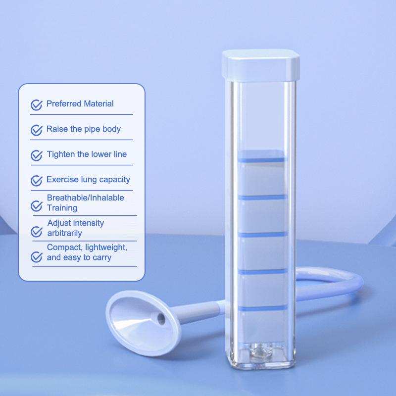 

1 Set Breathing Exercise Device Abdominal Muscle Trainer Deep Breathing Dumbbell Men Women Adults Lung Capacity Training Device синий