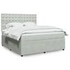 VidaXL Slat Bed Base and Mattress Light Grey 180x200cm Velvet 3292418
