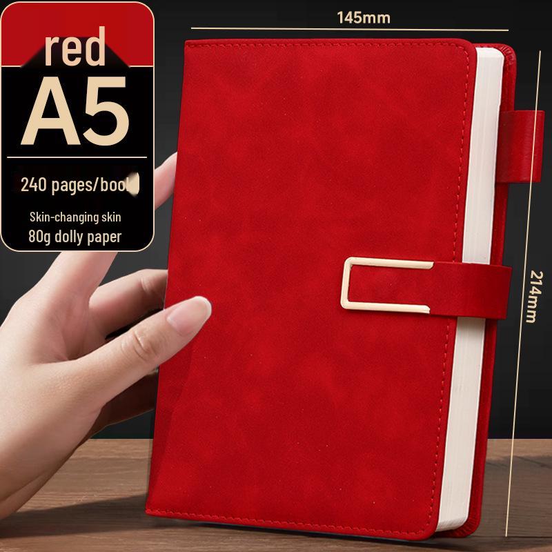 Individuelle Gestaltung eines A5-Notizblocks für das Büro mit Logo-Schnalle