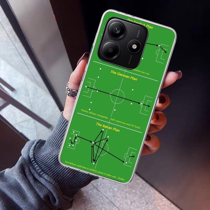 Football Soccer Tactics Time Phone Case For Xiaomi Redmi Note 15 14 14S 13 12S 12 Pro Plus 11S 11 10S 10 4G Cover 11E 11T 5G Pri