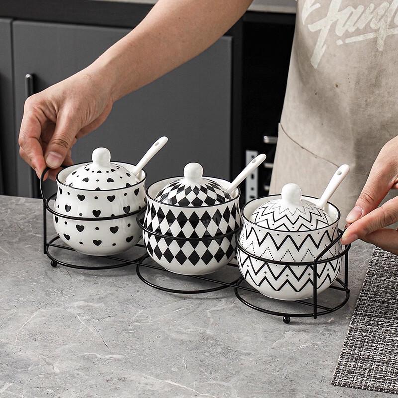 Ceramic Condiment Jar Set
