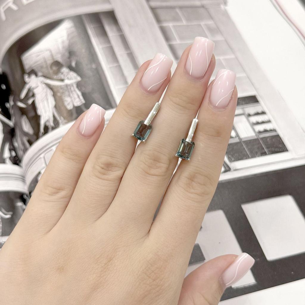 Silver Earrings with London Blue Topaz 2.82ct (2166962)