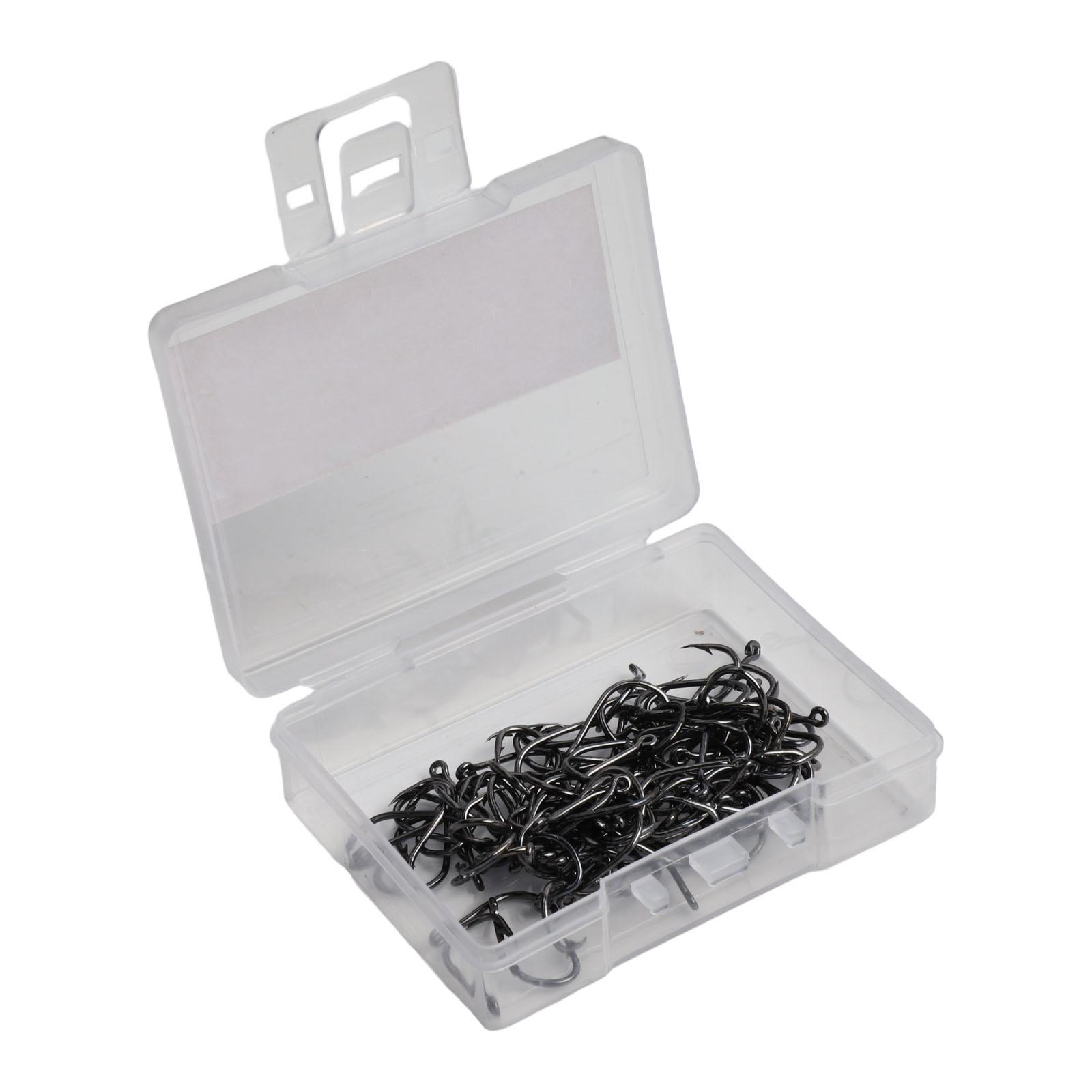 

Reliable Fishing Hooks Set of 100pcs Catfish Circle Hooks for Soft Lures 6#