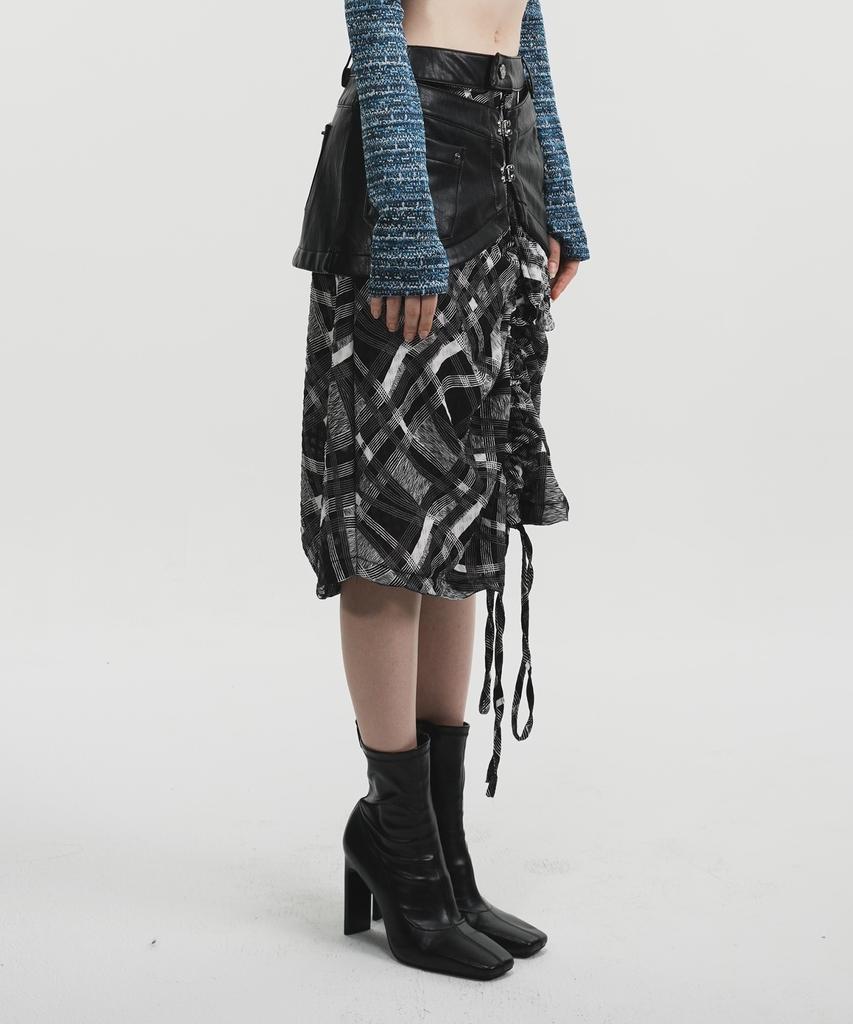 Phenomenon Cipher Shirring Panel Skirt