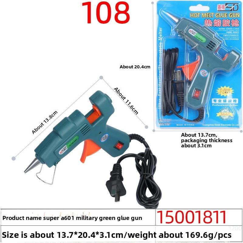 

Пистолет для горячего клея с подставкой Ручной электрический пистолет для расплавления клея Пистолет для горячего клея Вставной Высокотемпературный пистолет для клея 15001811#(1pc)