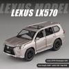 1/32 Scale LEXUS LX570 SUV Alloy Off Road Diecast Metal Model Sound & Light Toy Home Decoration Trendy Ornaments Children Toy Present