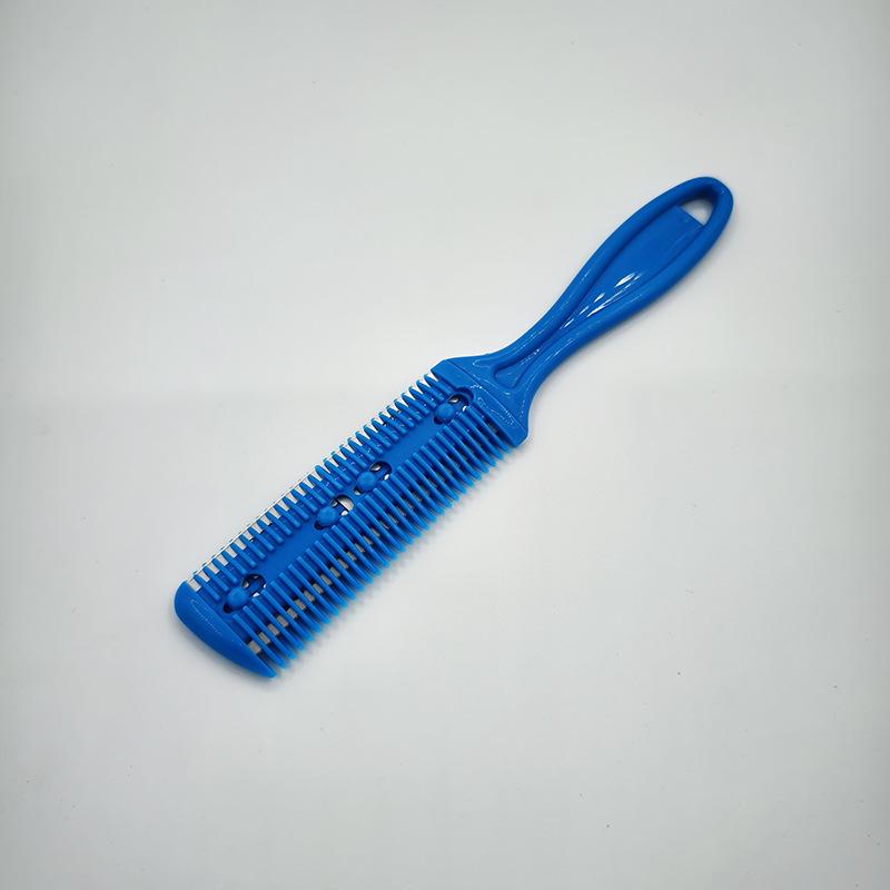 

Двусторонняя расческа для прореживания и подстригания волос с лезвием для челки и общего прореживания волос 17.8cm Length синий