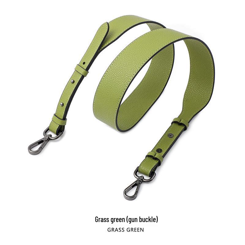 Breiter Schulterriemen aus Rindsleder mit genarbter und Litschi-Musterung - Vielseitiger, verstellbarer Taschen-Ersatzriemen