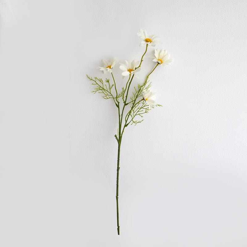 5 Köpfe Künstliche Blume Kamille Simulation kleine Gänseblümchen Hochzeit Zuhause Festival Vase DIY Fotografie Dekoration Requisiten Tisch