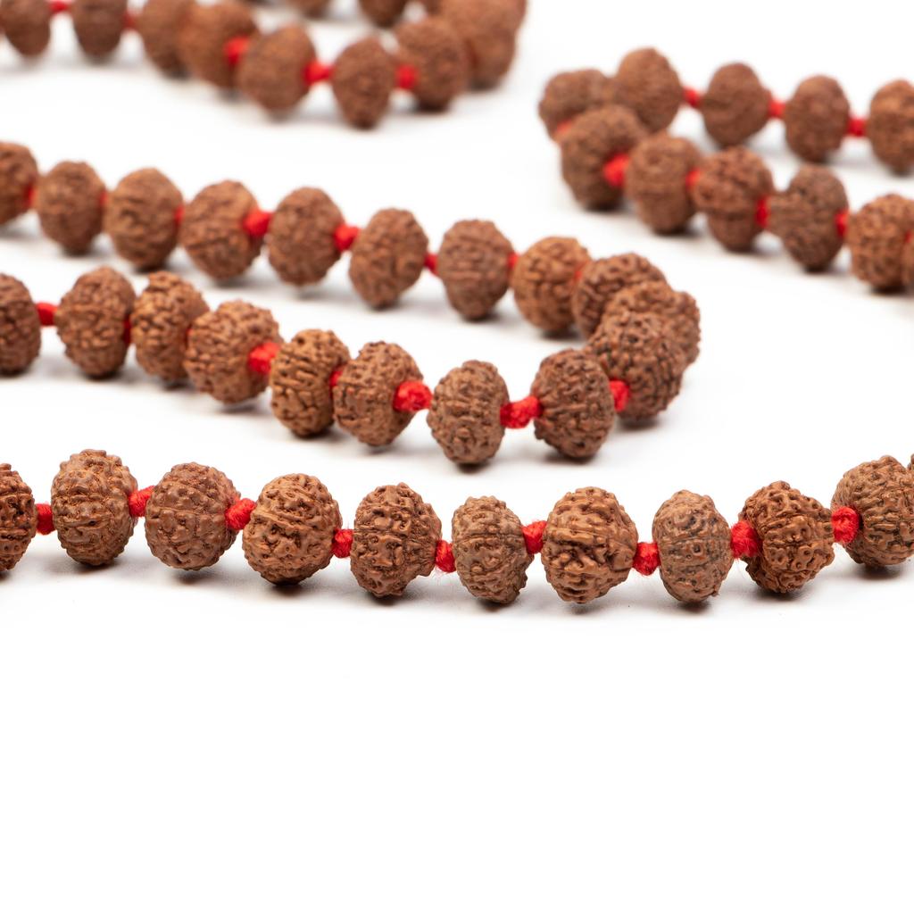 10 Mukhi Indonesian Rudraksha Mala 108+1 Beads |Spiritual Healing Necklace| Meditation Yoga Mala |Authentic Rudraksha Mala for Men & Women