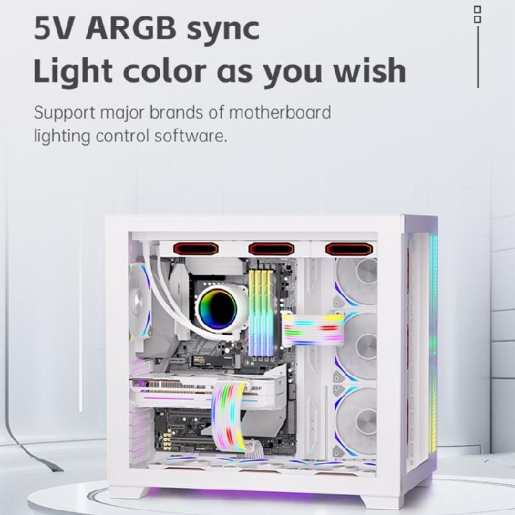 Decorative ARGB 8Pin GPU Power Extension Cable Wireless Lighting Control Durability ARGB Light Strips For PC Builds