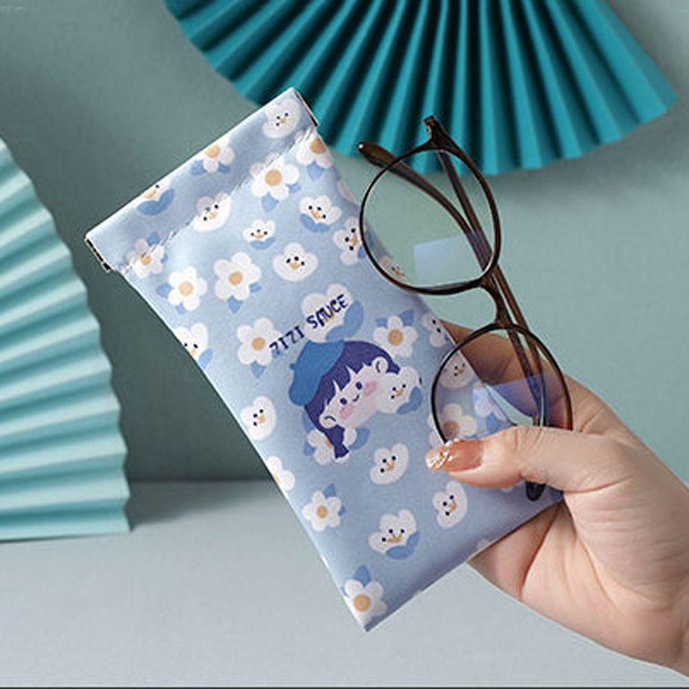 Self-closing Eyeglasses Holder PU Leather Glasses Case Women Spring Bag Sunglasses Bag Cosmetic Bag
