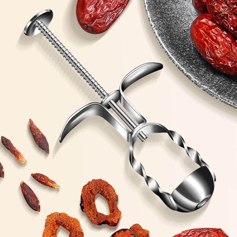 Press Design Cherry Pitter Stainless Steel Olives Pit Remover Dates Jujube Pitter Bakeries