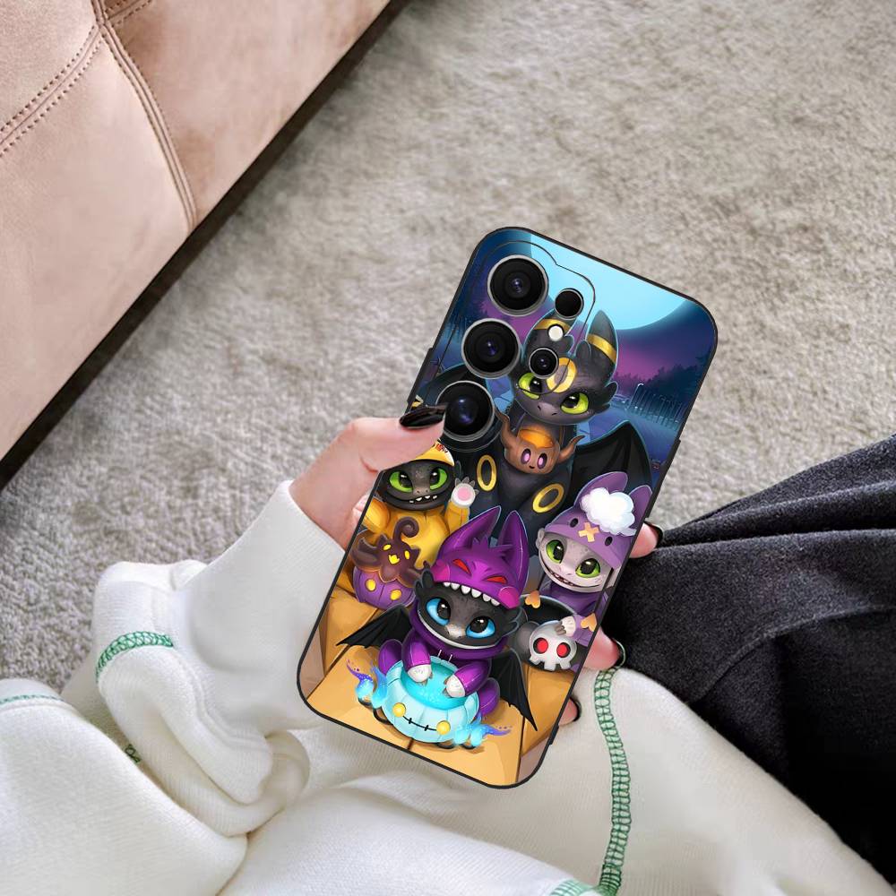 Lovely Couple Toothless Fury Dragon Phone Case For Samsung S 24 Fe 25 Ultra Plus 20 Lite 21 30 22 23 24 22 Ultra 5G Fundas
