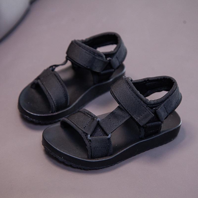 New Summer Kids' Shoes - Unisex Casual Beach Sandals with Webbing, Fashionable & Simple Open-Toe Style for Boys & Girls