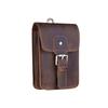 Handmade Genuine Leather Waist Belt Smartphone Thick Cowhide Retro Vertical Holds Small Smartphone Carabiner Included Men's Bag, Pouch, Pouch,