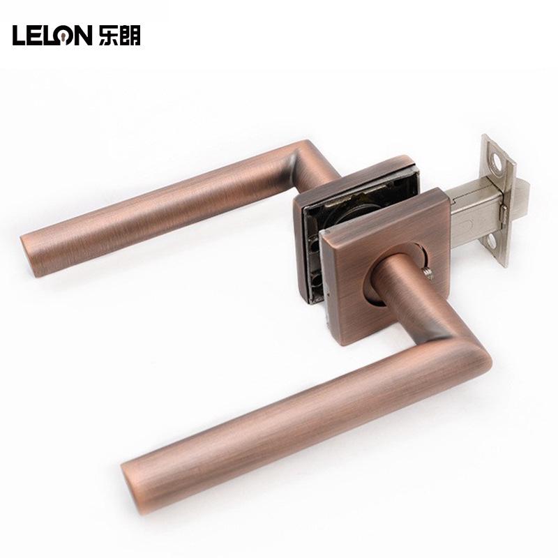 Cross 304 Stainless Steel American-Style Keyless Square Bathroom Door Lever Passage Lock