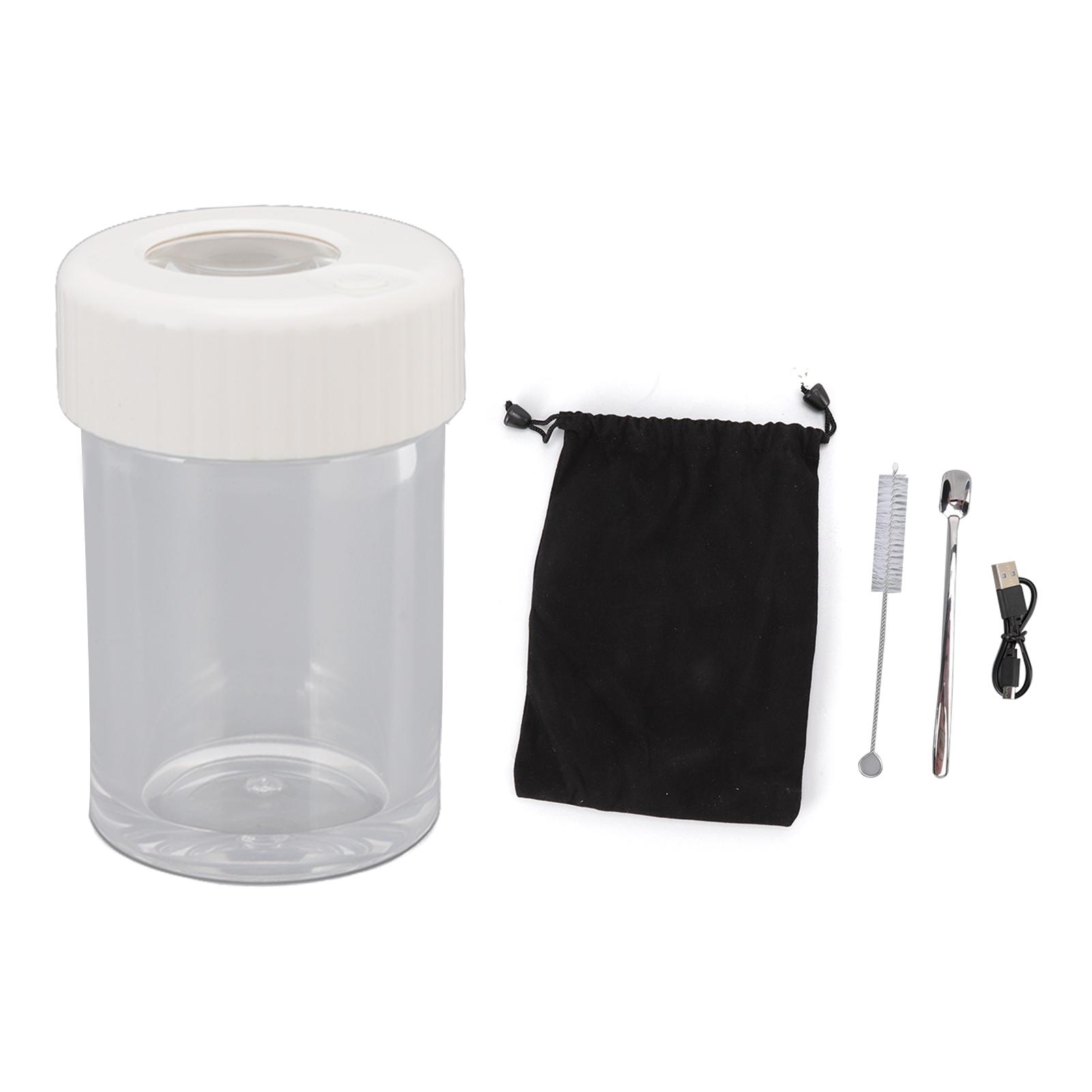 

Збільшувальна баночка для перегляду Багатофункціональна водонепроникна баночка зі збільшувальним склом зі світлодіодним підсвічуванням для білий