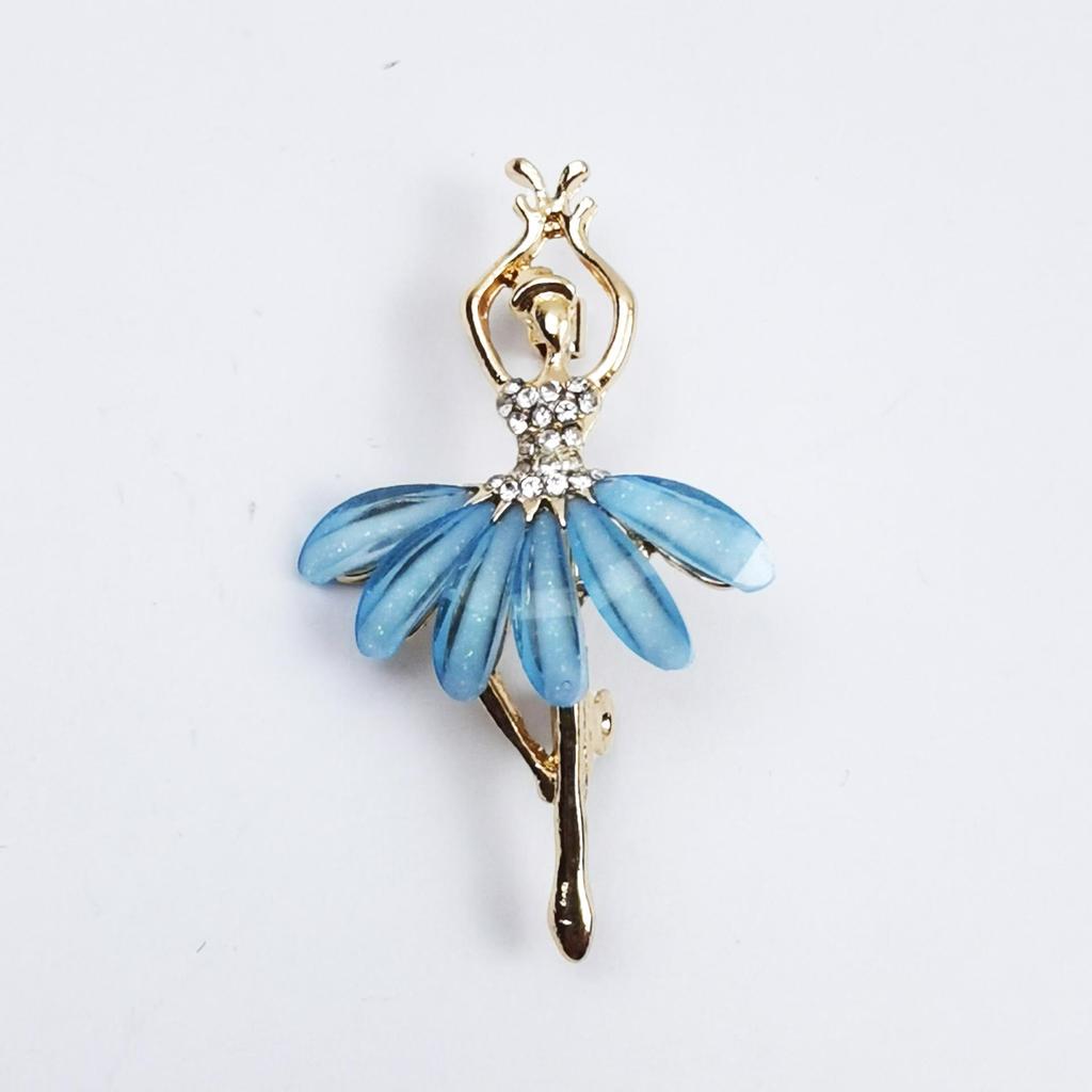 Cartoon tanzendes Mädchen Strass-Brosche - Elegantes Damen-Revers-Anstecker-Accessoire