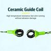 Pack of 10 Efficient Ceramic Guide Rings with Quality Rubber Construction for Prolonged Fishing Lifes and Reliability