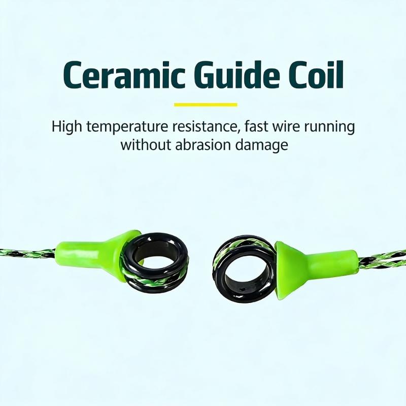 Pack of 10 Efficient Ceramic Guide Rings with Quality Rubber Construction for Prolonged Fishing Lifes and Reliability