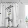Home Shower Curtains Bathroom Decora Waterproof Fabric Non-slip Bathmat Water Absorption Curtain Modern Nordic Simple Animal