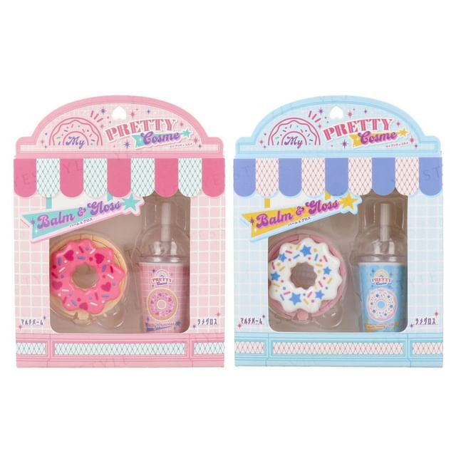 My Pretty Cosme - Donut Lip Balm & Drink Lip Gloss Set White Set