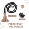 A20F-Wood Bead Garland Farmhouse Decor Wooden Beads With Tassel Boho Wall Rustic Home Coffee Table Decor Prayer Beads