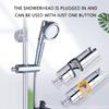 Not Drill Handheld Shower Head Brackets Adjustable Shower Rod Holder Universal Shower Head Holder Rotatable Brackets