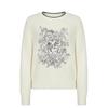 JUZI Annakol Women's 100% Wool Embroidered Rhinestone Knit Sweater