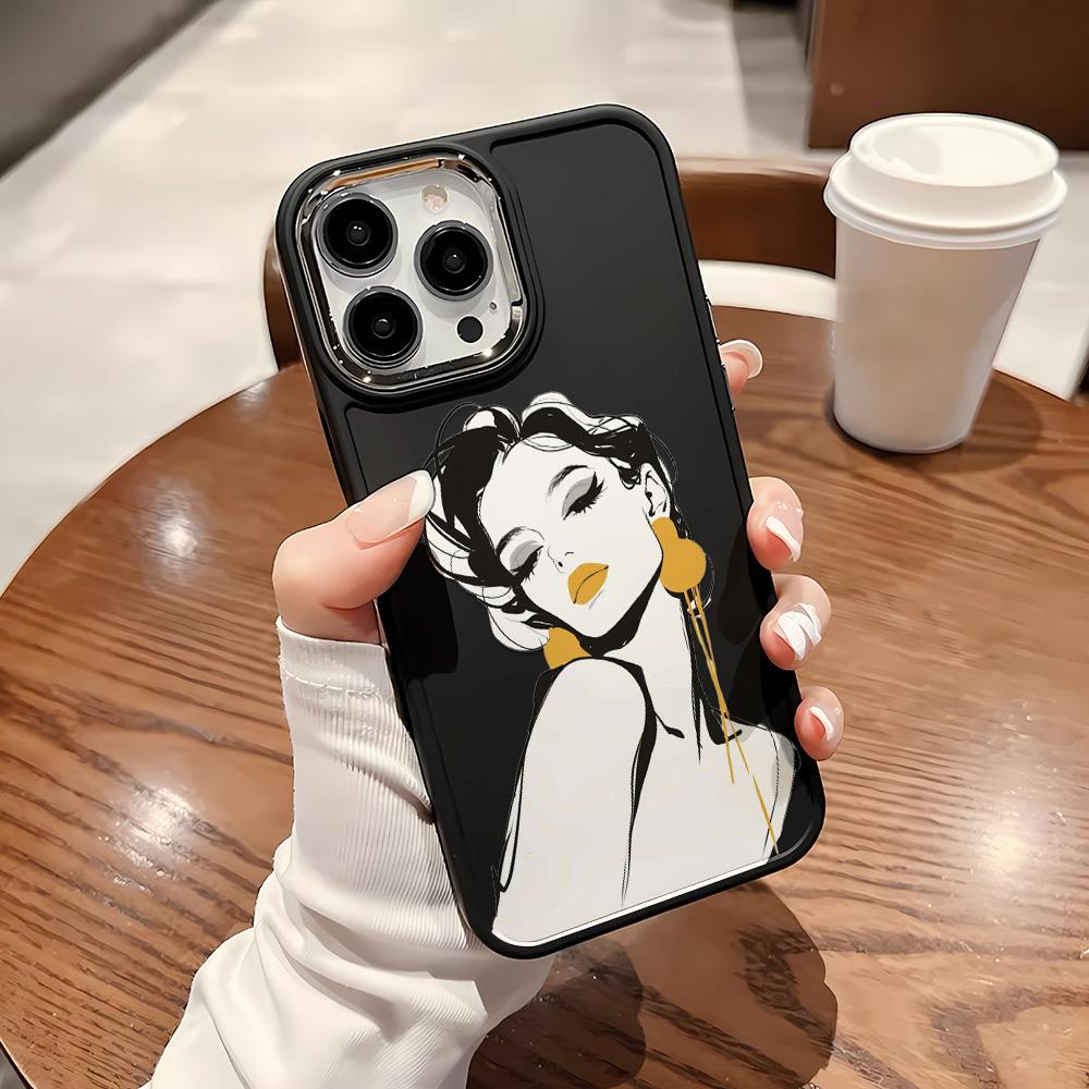 Sexy Girl Skin Friendly Feel Phone Case For Iphone16 16pro 15 14promax 13pro 12 11pro 7 8plus XR XS Soft Shell