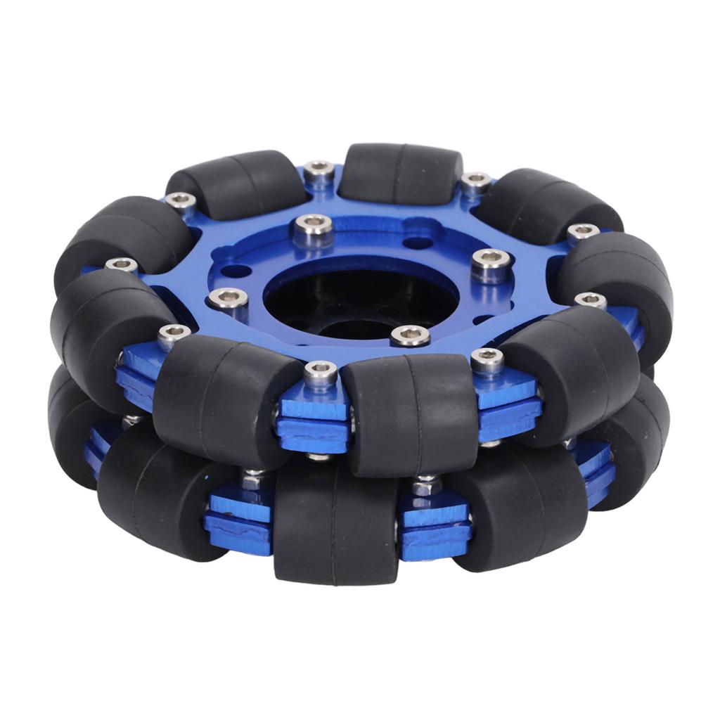 Robot Omnidirectional Wheel Omni Wheel 4in Omnidirectional Aluminium Alloy Hub Component Part for Robot DIY