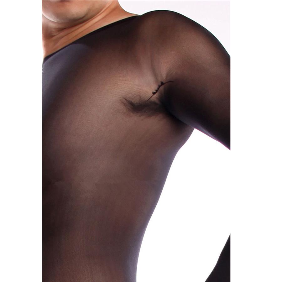 Sexy Men Bodysuit Silky Temptation Full Body Plus Size Exotic Body Stocking For Men Bodysuit Sexy Gay Men'S Bodystocking