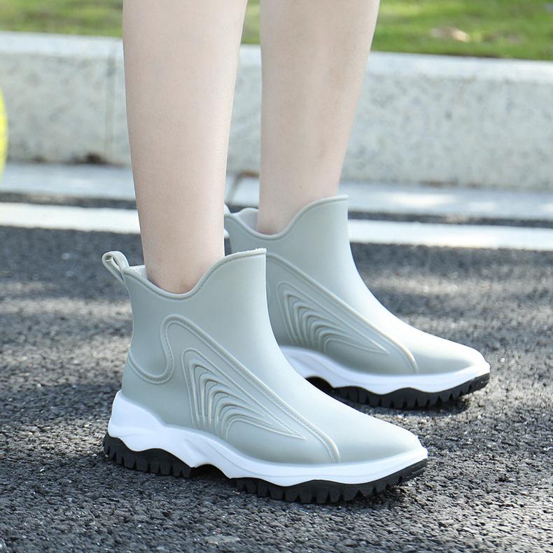 Модные водонепроницаемые короткие бархатные нескользящие сапоги для взрослых 41 — фото 11